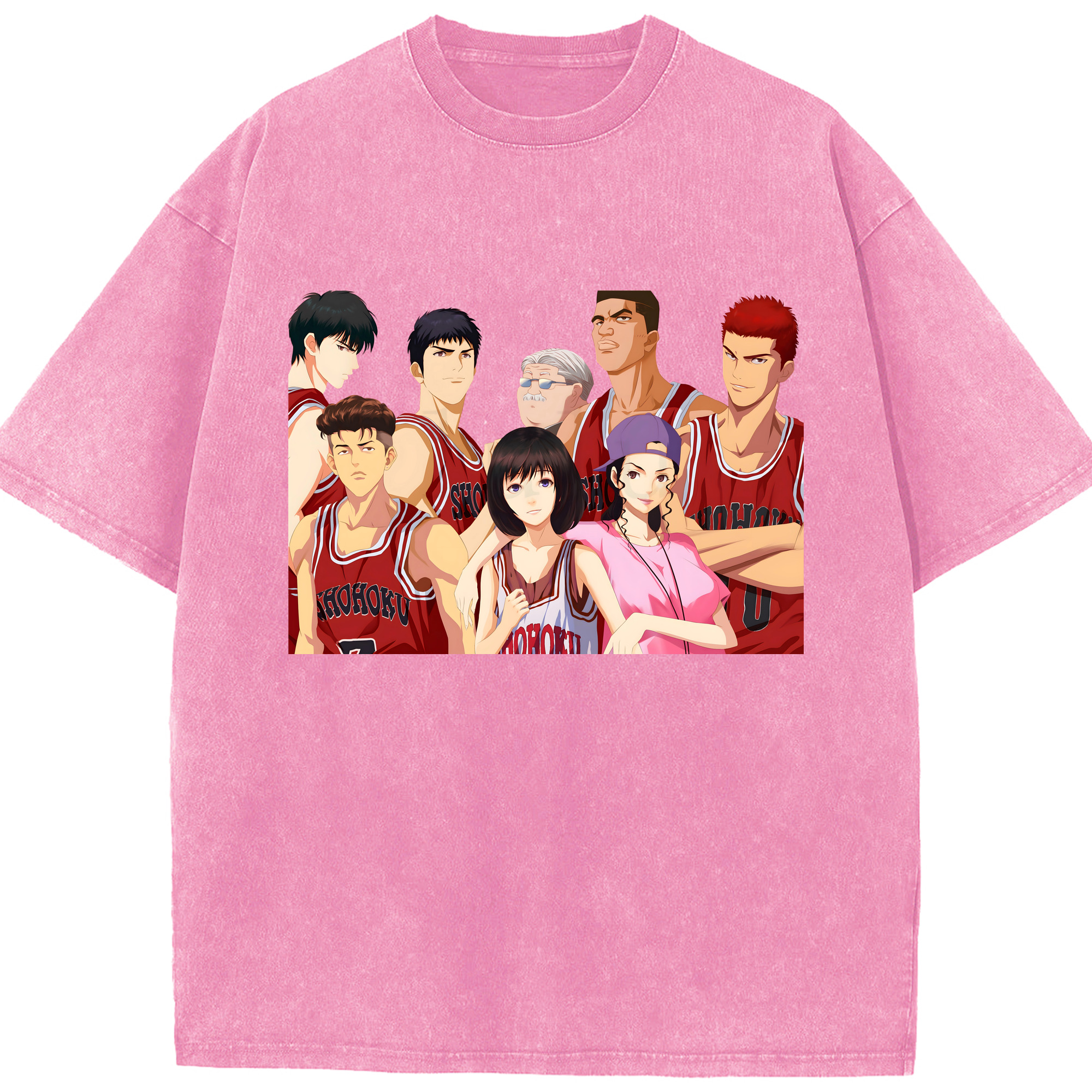 （画像用） SLAM DUNK／スラムダンク 綿100% ヴィンテージ風 半袖Tシャツ（フロントプリント）